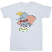 T-shirt Disney Dumbo Sitting On Books