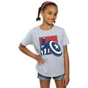 T-shirt enfant Marvel Avengers Captain America Outline