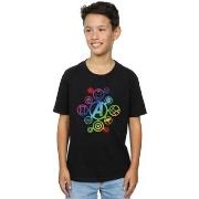 T-shirt enfant Marvel Avengers Infinity War Rainbow Icons