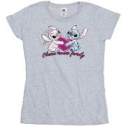 T-shirt Disney Lilo And Stitch Ohana Heart With Angel