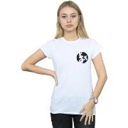 T-shirt Dessins Animés Bugs Bunny Silhouette Breast Print