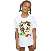 T-shirt enfant Disney Mickey And Minnie Mouse Hippie Love