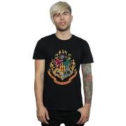 T-shirt Harry Potter Hogwarts Crest Gold Ink