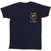 T-shirt Marvel Loki Horn Logo Faux Pocket