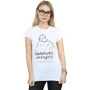 T-shirt Marvel Black Panther Single Line