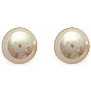 Boucles oreilles Brillaxis Boucles d'oreilles perle blanche 4 mm