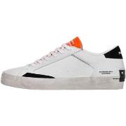 Baskets Crime London sneakers détresse blanc orange