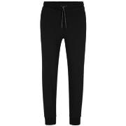 Pantalon BOSS PANTALON DE JOGGING HADIKO NOIR EN COTON À LOGO CONTRAS