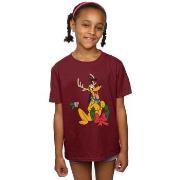 T-shirt enfant Disney Pluto Christmas Reindeer