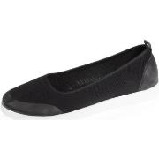 Baskets Isotoner Ballerines Femme slip-on Noir