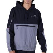 Sweat-shirt Sergio Tacchini SWEAT À CAPUCHE ZIPPÉ OPEN NOIR ET GRIS