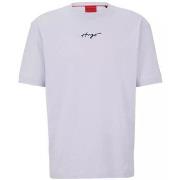 T-shirt BOSS T-SHIRT RELAXED FIT VIOLET EN COTON AVEC LOGO MANUSCRIT D...