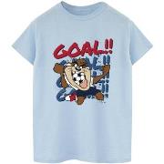 T-shirt Dessins Animés Taz Goal Goal Goal