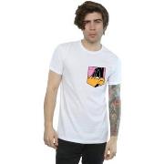 T-shirt Dessins Animés Daffy Duck Face Faux Pocket