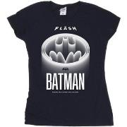 T-shirt Dc Comics The Flash Batman White Logo