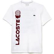 T-shirt Lacoste T-SHIRT TENNIS EN JERSEY DE COTON BLANC