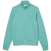 Sweat-shirt Lacoste SWEATSHIRT ZIPPÉ UNI VERT À COL MONTANT