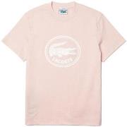 T-shirt Lacoste T-shirt rose avec logo imprimé 3D