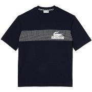 T-shirt Lacoste T-SHIRT LOOSE FIT IMPRIMÉ INSPIRATION TENNIS BLEU MA