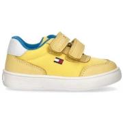 Baskets enfant Tommy Hilfiger BASKET DOUBLE VELCRO JAUNE