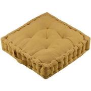 Coussins Stof Coussin de sol en coton et gaze de coton moutarde 44 cm