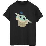 T-shirt Disney The Mandalorian Butterfly Catching