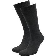 Socquettes Suitable Chaussettes Mérinos Anthracite Lot de 2