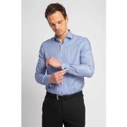 Chemise Suitable Chemise Double manchette Impression Bleu