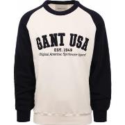 Sweat-shirt Gant USA Pullover Blanc cassé