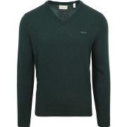 Sweat-shirt Gant Pull Laine d'Agneau Vert Foncé