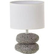 Lampes à poser Unimasa Lampe galet gris en céramique 24 cm