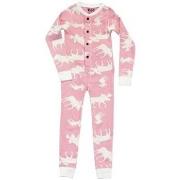 Pyjamas / Chemises de nuit Lazyone - Pyjama une pièce Pink classic moo...