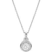 Collier Lotus Collier Silver solitaire argent et oxyde