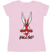 T-shirt Dessins Animés Bugs England Face