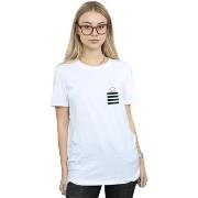 T-shirt Dessins Animés Tweety Pie Striped Faux Pocket