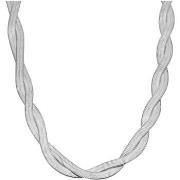 Collier Orusbijoux Collier Argent Rhodié Doubles Mailles Serpentine