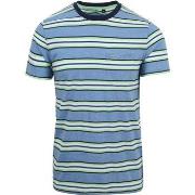 T-shirt New Zealand Auckland NZA Polo Hawkers Stripes Bleu