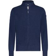 Sweat-shirt State Of Art Cardigan Zip Structure Marine