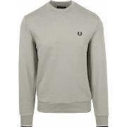 Sweat-shirt Fred Perry Pull Logo Limestone Gris