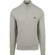 Sweat-shirt Fred Perry Pull Demi-Zip Limestone Gris