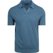 T-shirt Suitable Polo De Lin Riva Bleu