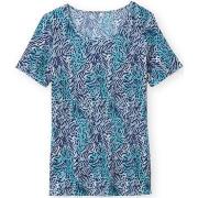 T-shirt Daxon by - Tee-shirt femme plissé permanent