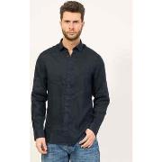 Chemise EAX Chemise homme AX coupe classique en pur lin