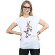 T-shirt Dessins Animés Wile E Coyote Distressed