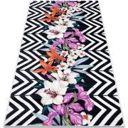 Tapis Rugsx Tapis lavable ANDRE 2300 fleurs, zigzag antidérap 120x170 ...