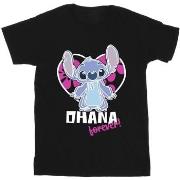 T-shirt Disney Lilo And Stitch Ohana Forever Heart