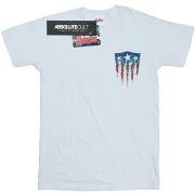 T-shirt Marvel Captain America Splatter Shield Faux Pocket