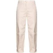 Pantalon Pinko Chaussons roses carotte beige