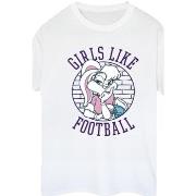 T-shirt Dessins Animés Girls Like Football