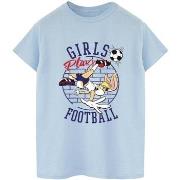 T-shirt Dessins Animés Lola Bunny Girls Play Football